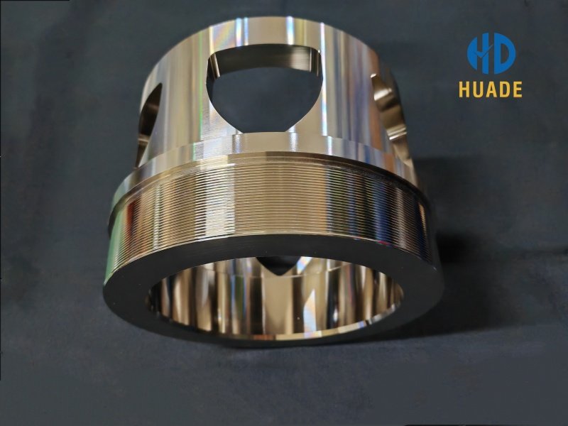 CNC machined industrial machinery part with precision surface finish